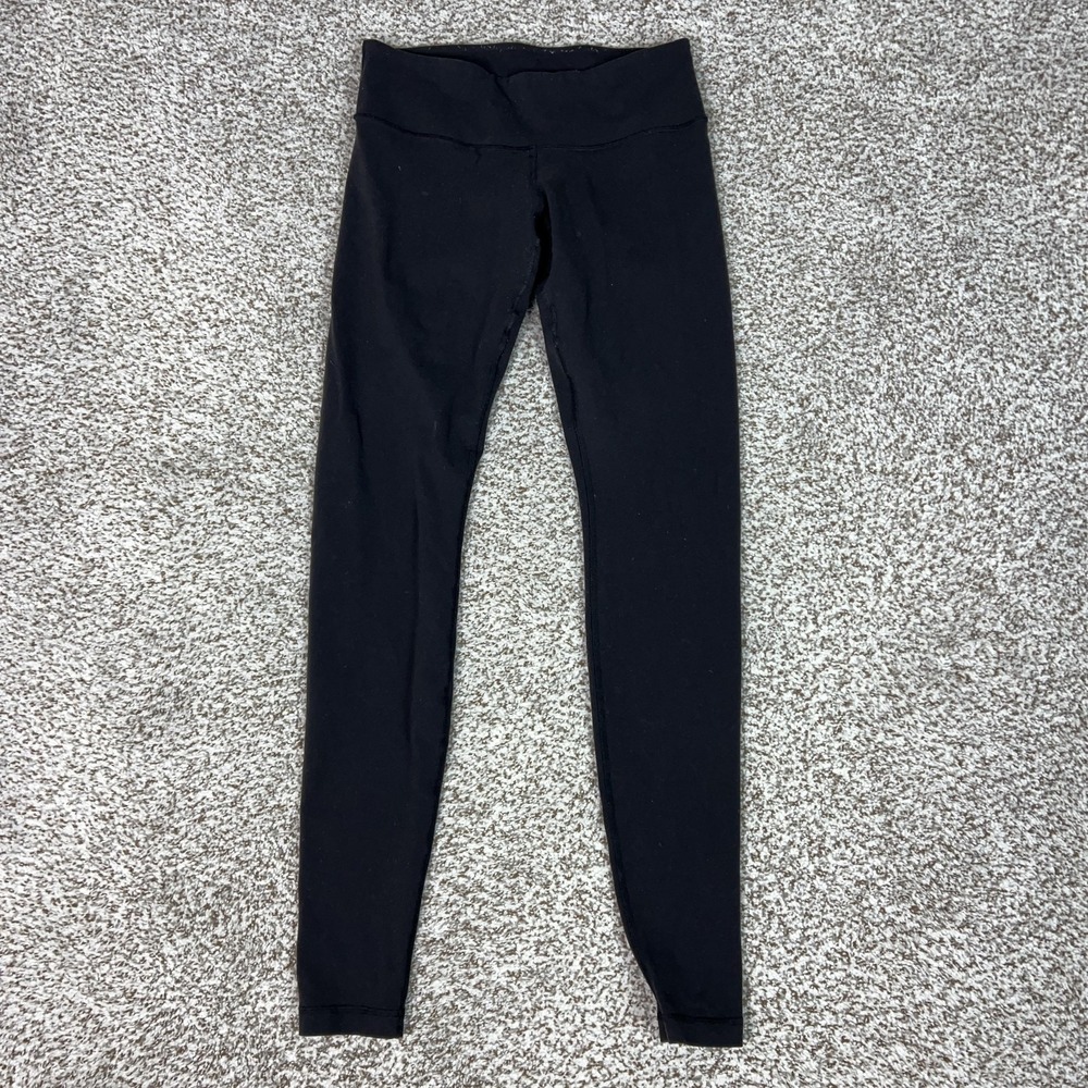 Lululemon Pants Womens 6 Black High Rise Ankle Leggings Yoga Gym Athletic Sport